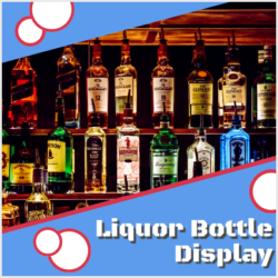 LED Lit liquor bottle display shelf